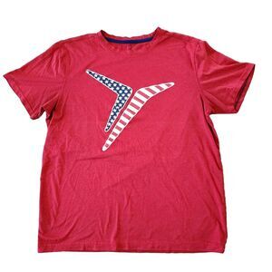Old Navy Mens M Patriotic Active Go Dry T-Shirt Red White Blue Graphic Design